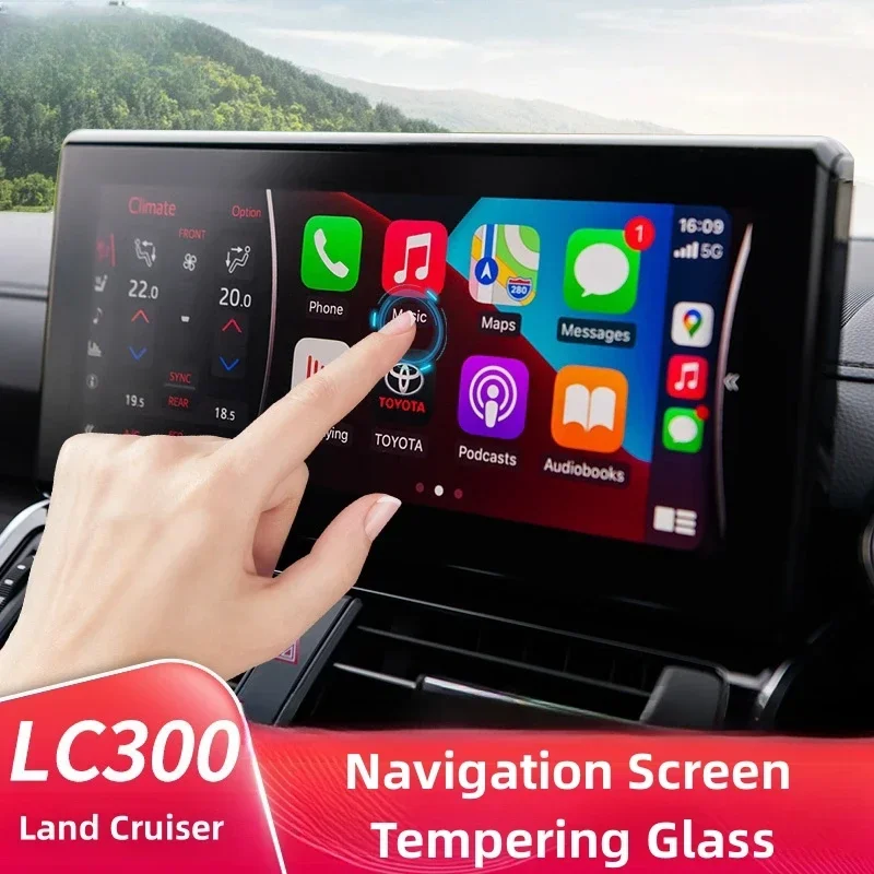 

Center Console Navigation Screen Tempered Film Anti-scratch GPS Screen HD Protective Film For Land Cruiser LC300 2022 2023