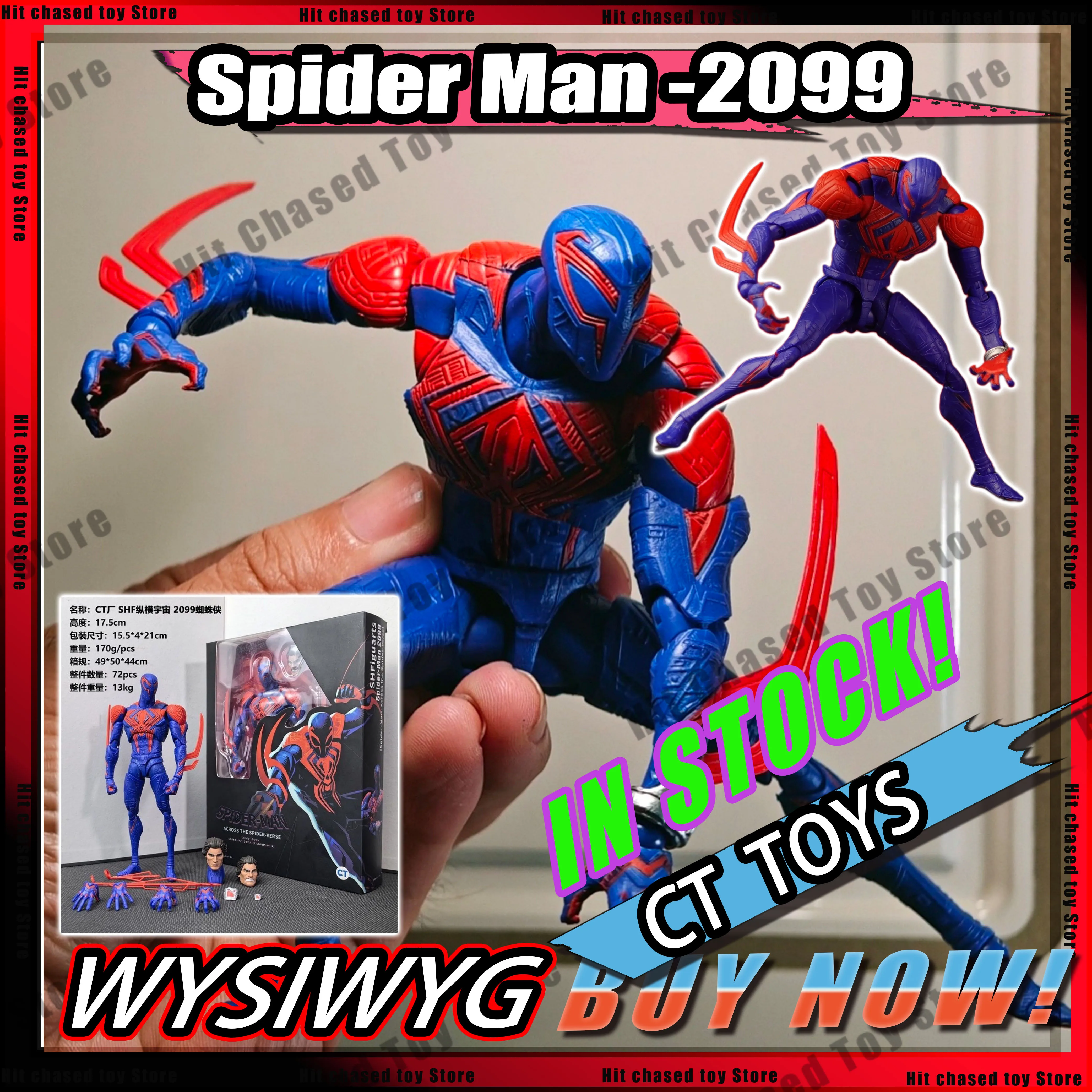 

В НАЛИЧИИ Человек-паук 2099 Ct Toys Shf Spiderman Across The Spider-Verse Part One Аниме Фигурки Модель Статуя Игрушки Подарки