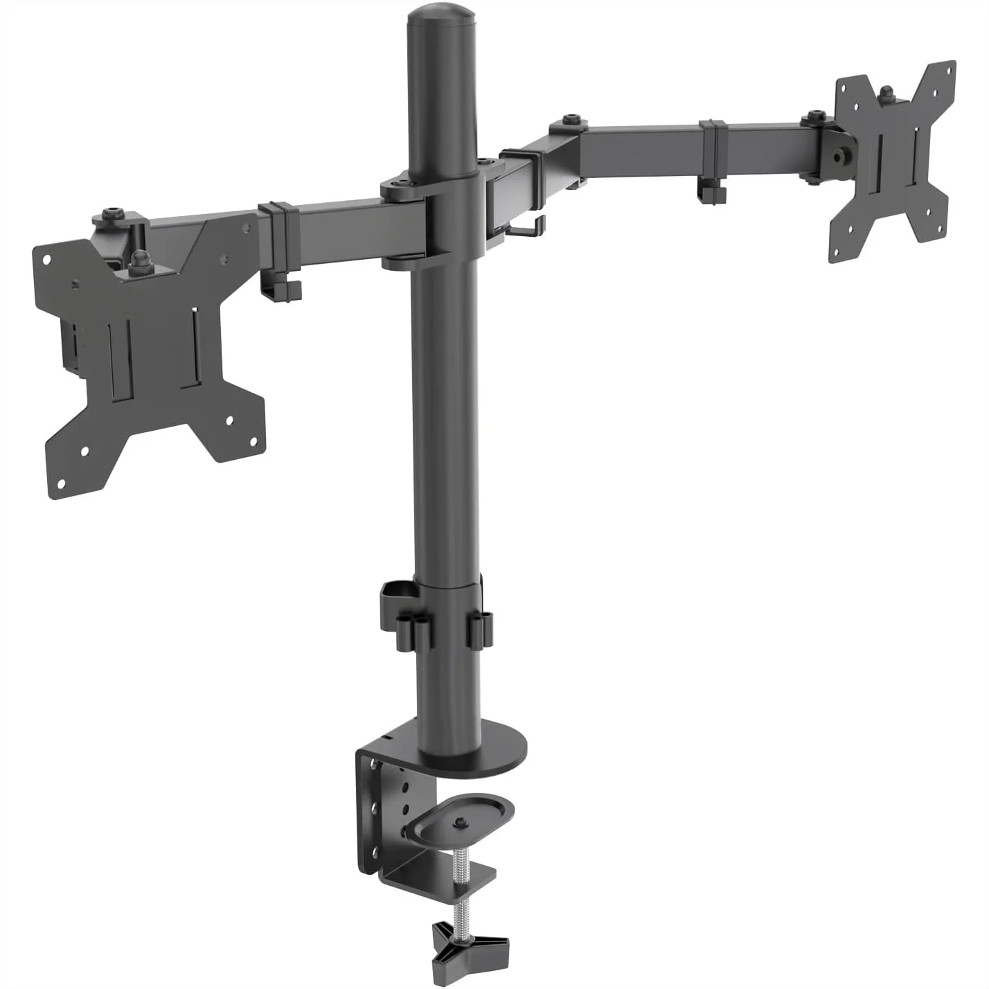 

Dual Monitor Mount, Articulating Arm with Swivel Tilt Rotation Height Adjustable, VESA 75x100mm for 13-27" Screens up to