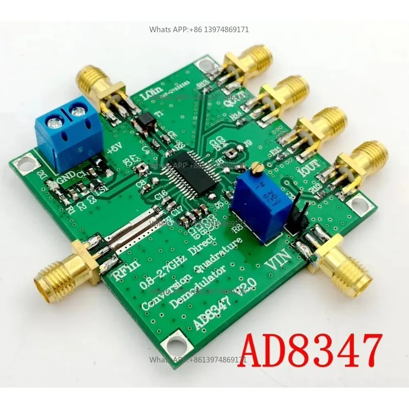 NEW AD8347 Down conversion wideband quadrature demodulator 800MHz～2. 7GHz IQ  Demodulator RF