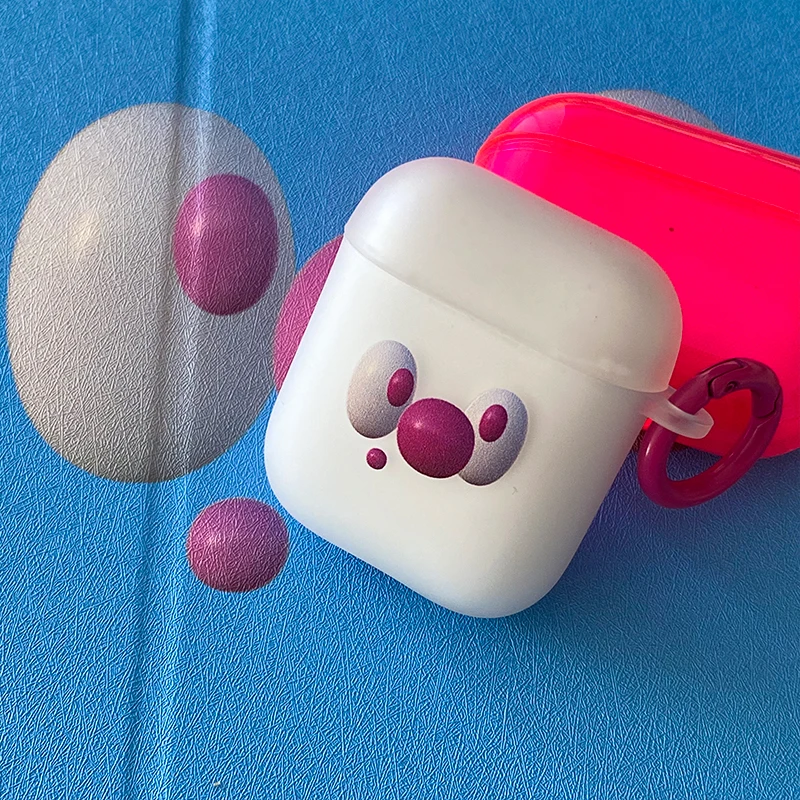 Cartoon Flower Cute Cartoon Frosted TPU Headset Box For Apple airpods 1 2 Pro 3 Case Bluetooth Earphone Case Cover Key Ring
