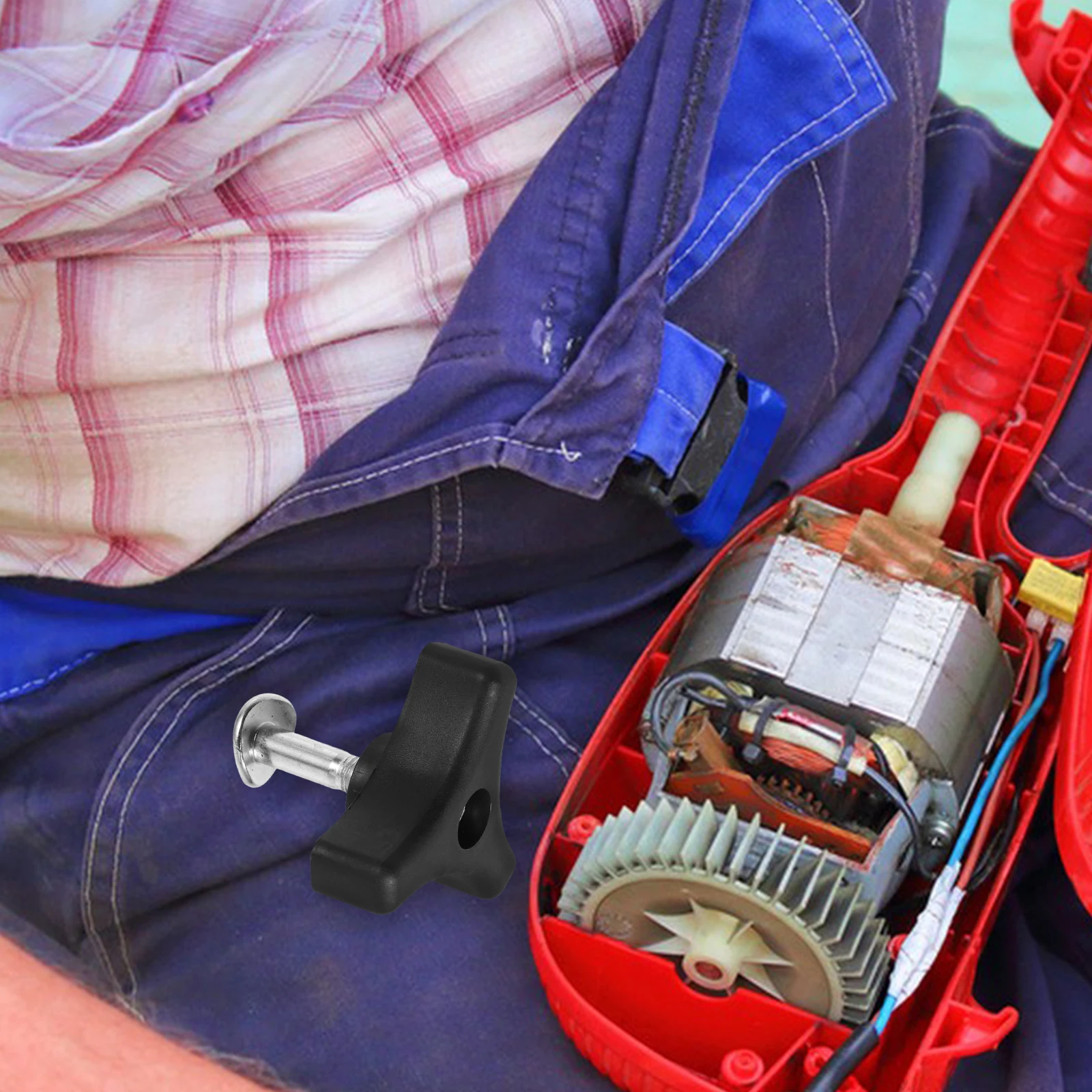 4er-Set Rasenmäher-Griffschrauben, Muttern, Kunststoff-Hilfsteile für Rasenmäher, einfache Installation, kompatibel mit verschiedenen Marken, wiederverwendbar