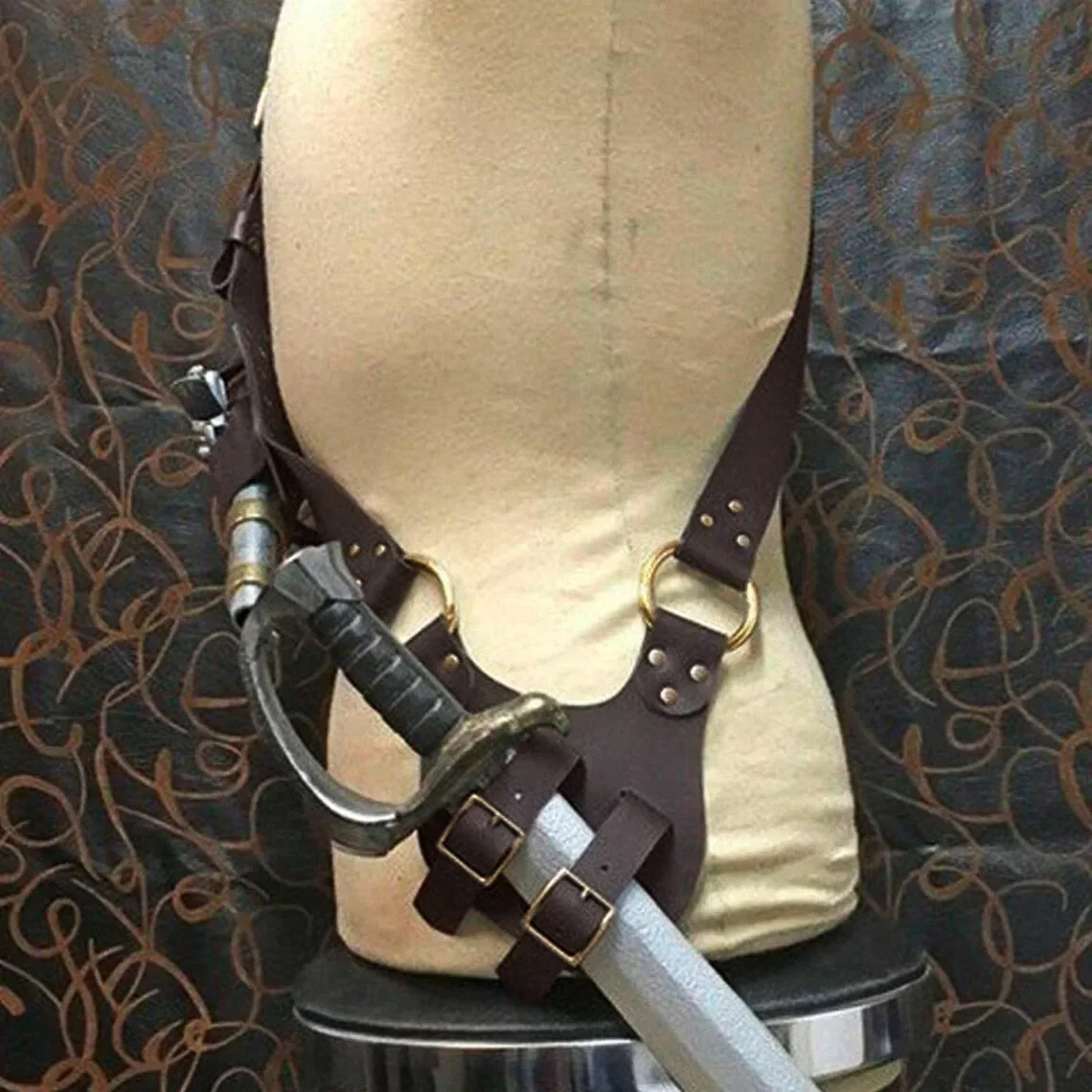 European and American Retro Medieval Gun Holster Sword Holster Belt Strap Legend of Zelda Jotaro Cosplay