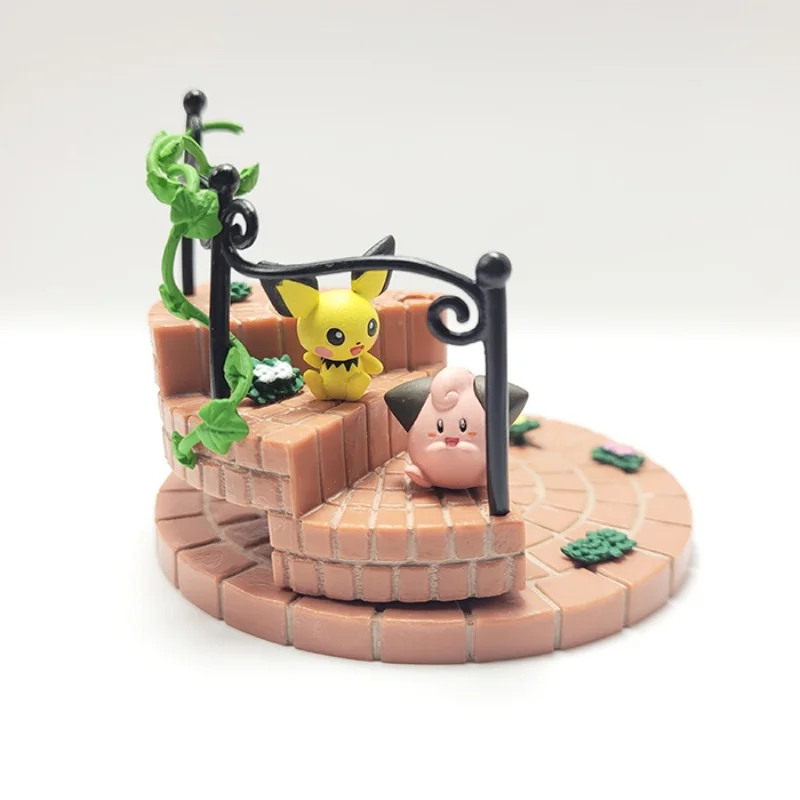 Pokemon Re-ment Japanese Version Rotating Staircase Second Wave Collectible Toy Pikachu Blind Box Display Item Action Figure