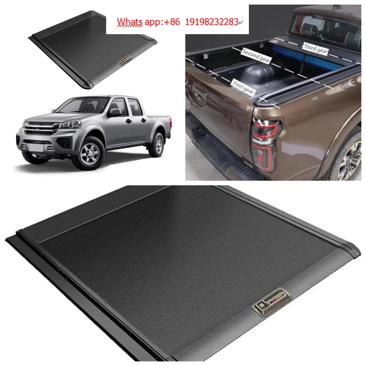 Aluminium Roll-up Bed Cover Retractable Truck Bed Cap Accessories Pickup Manual Tonneau Cover for Great Wall Wingle 5 7