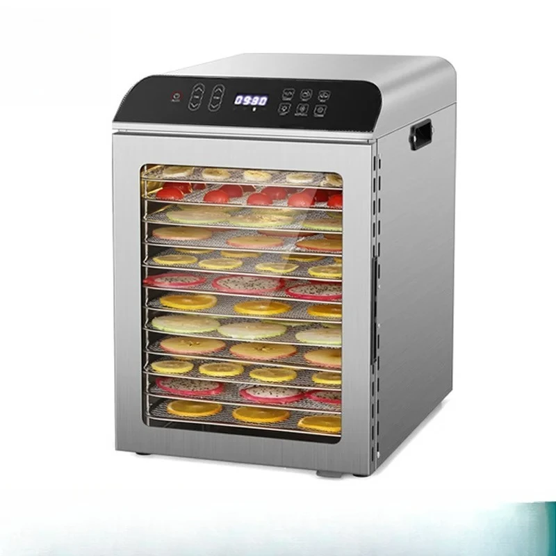 Commercial 12 Layers Food Dryer Dehydrator 110V 220V Smart Vegetables Fruit Drying Machine Timing Function Kitchen Appliance