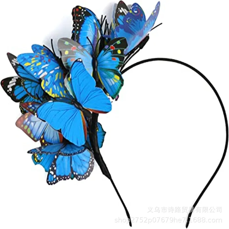 Mori Style Garland Headdress Exaggerated Bridal Hair Accessories Butterfly Shape Ornament