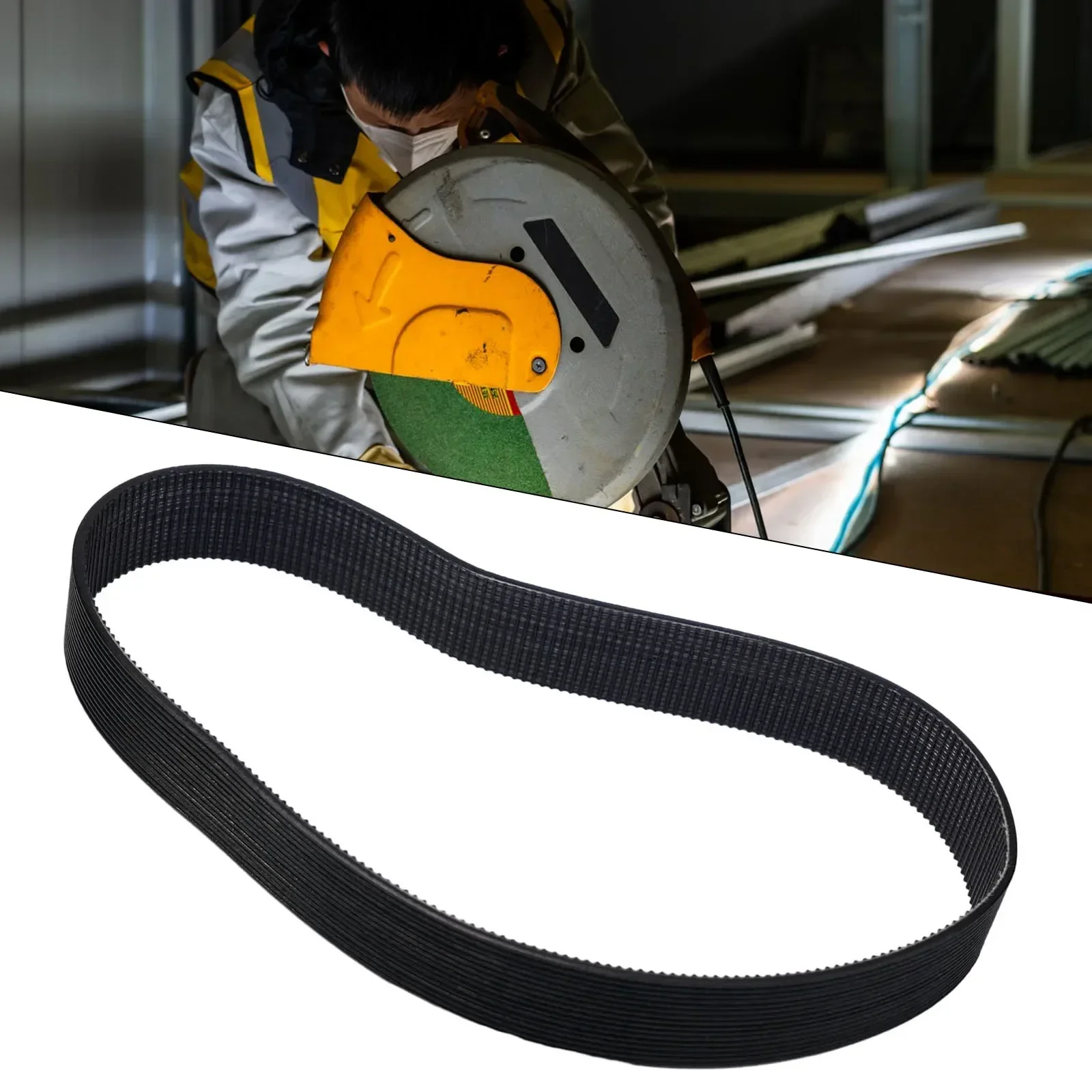 절단기 거스 490mm 기계 벨트, 전기 톱질, 절단 구동 벨트, 블랙 화이트, 1PC