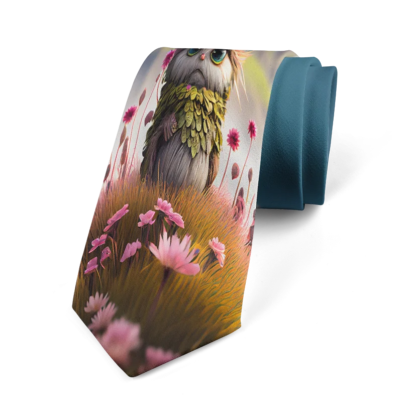 Newly Designed Cartoon Necktie 3D Printing Harajuku Fashion Kawaii Unisex Tie 8CM Slim Dating Wedding Party Tie Cosplay