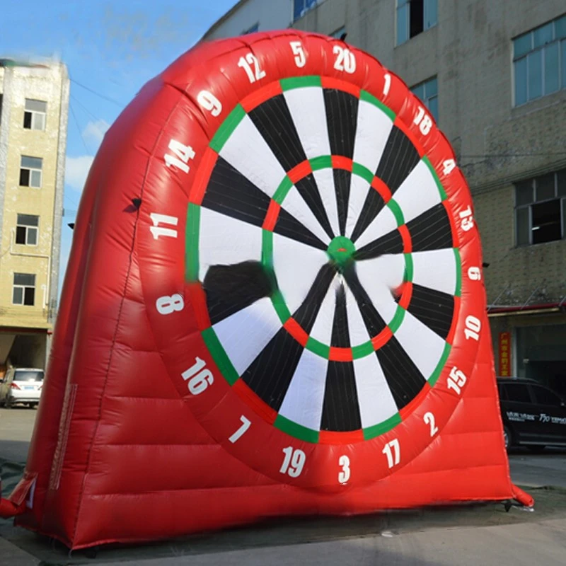 

5mH Giant Outdoor Inflatable Soccer Dart PVC Inflatable Football Dart Board Games Party Backdrops for Event Show Sport