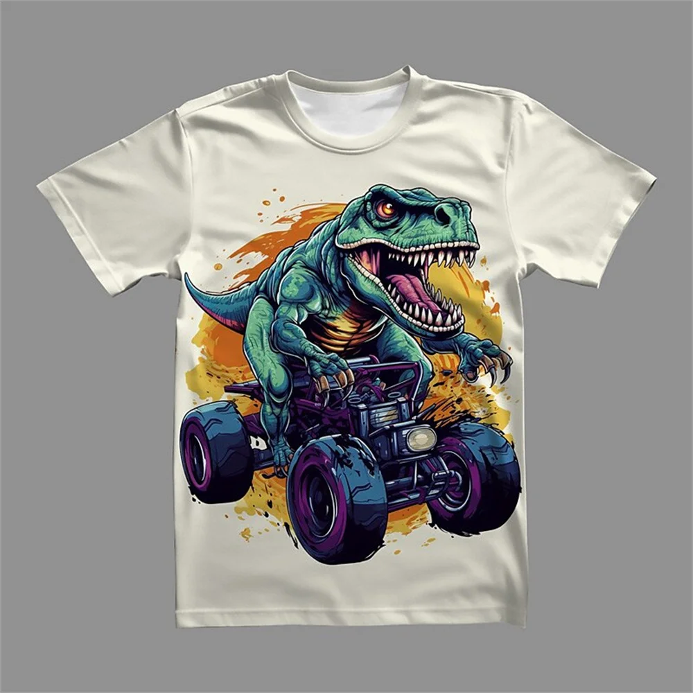 Motocykl Retro 3d koszulka z nadrukiem dzieci dziecięce koszulki urodzinowe ubranka dla dzieci chłopcy dziewczęta Casual t-shirty Top Tee lato