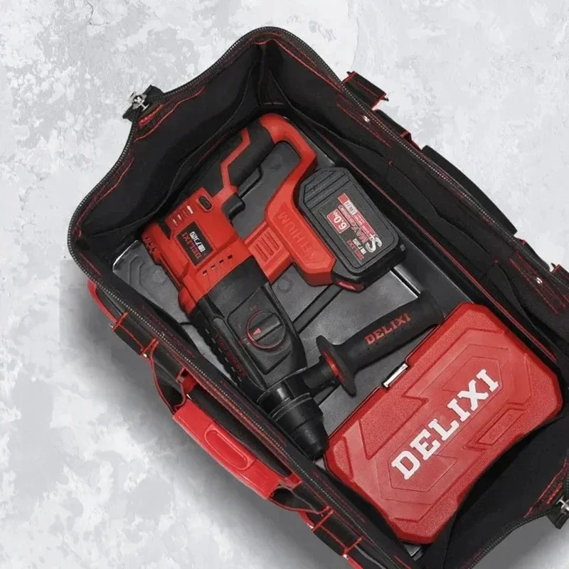 DELIXI Professional Electrician Carpentry Tool Organizer Accessory Portable Multifunctional Repair Tools Storage Bag