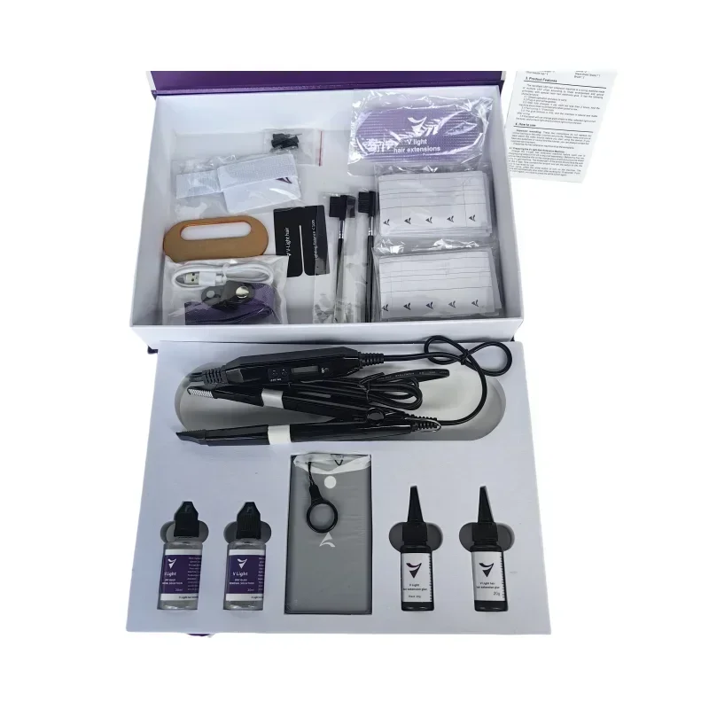 Hot sell!the king of cost-effectiveness！！High tech V-light hair extension gift box set, directly supplied by the factory