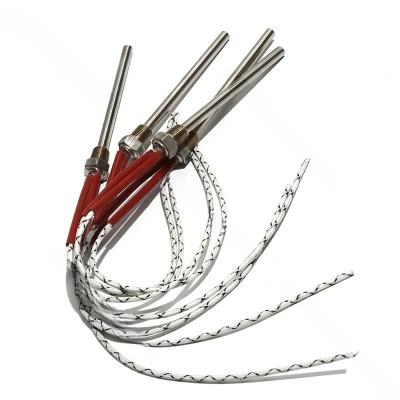 DN6/10mm Thread Cartridge Heaters 12V 24V 50-180W Heating Element 6mm x50-200mm for Compression Molding Machinery 1PC