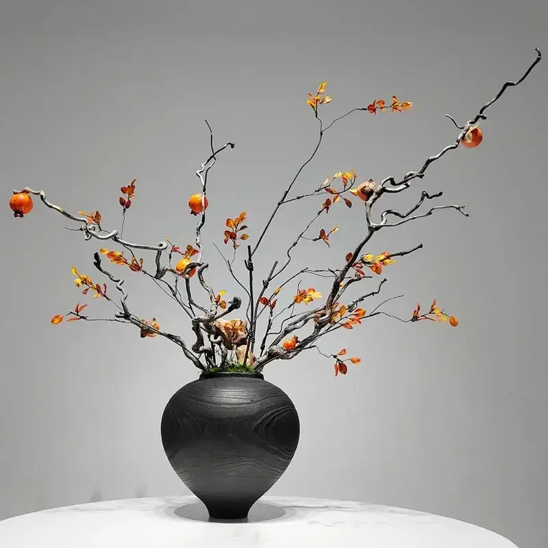 Simulation flower art pine needles dead branches hotel clubhouse entrance