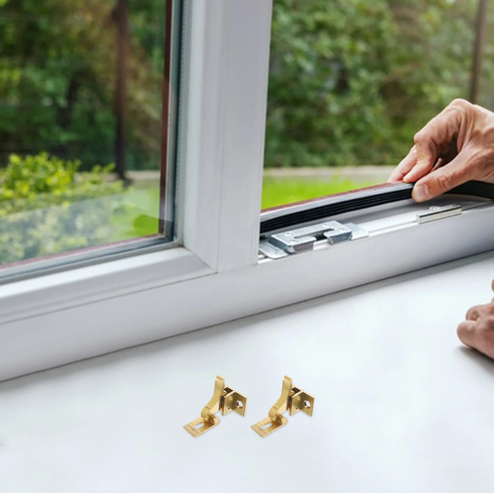 

4Pcs Brass Anti-Theft Sliding Door Lock Bird Style Spring Latch Pin Security Window Catch Heavy Duty Elbow Latch