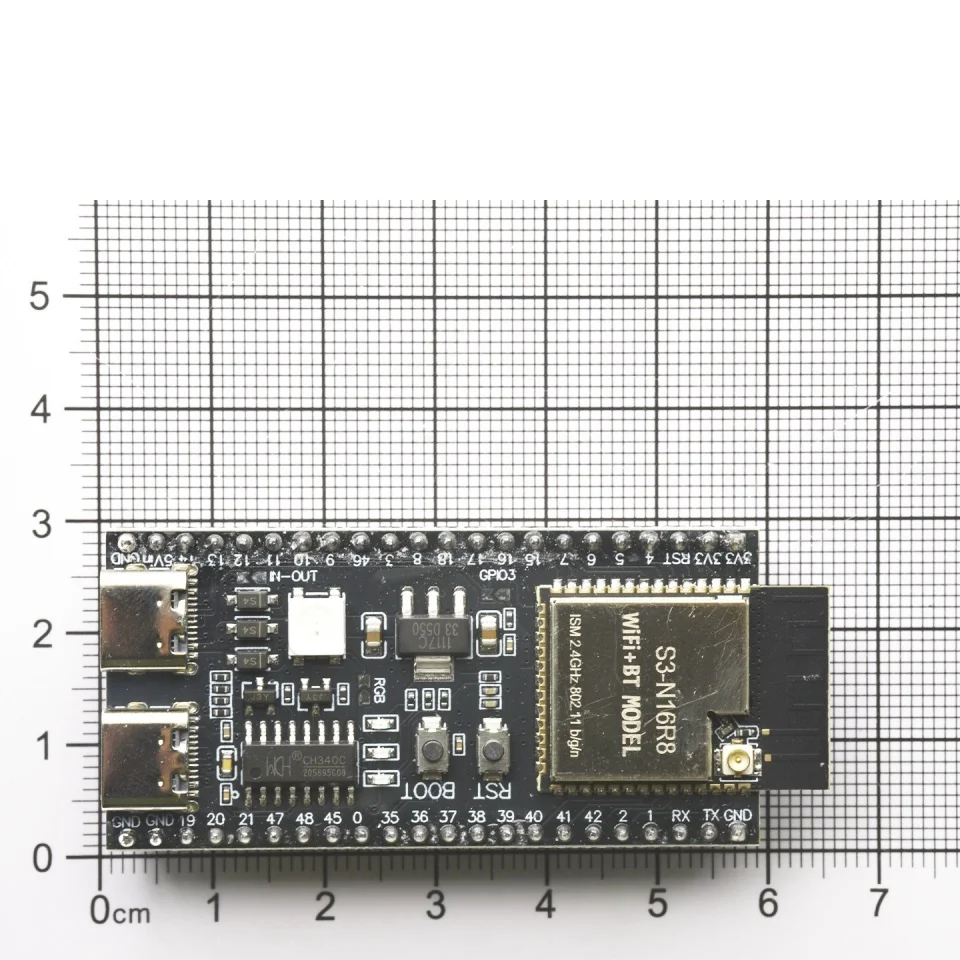 ESP32-S3-N16R8 Entwicklungsboard Dual Type-C CH340 16MB Flash 8MB PSRAM WiFi BLE DevKitC-1 Kompatibel – Detail 6