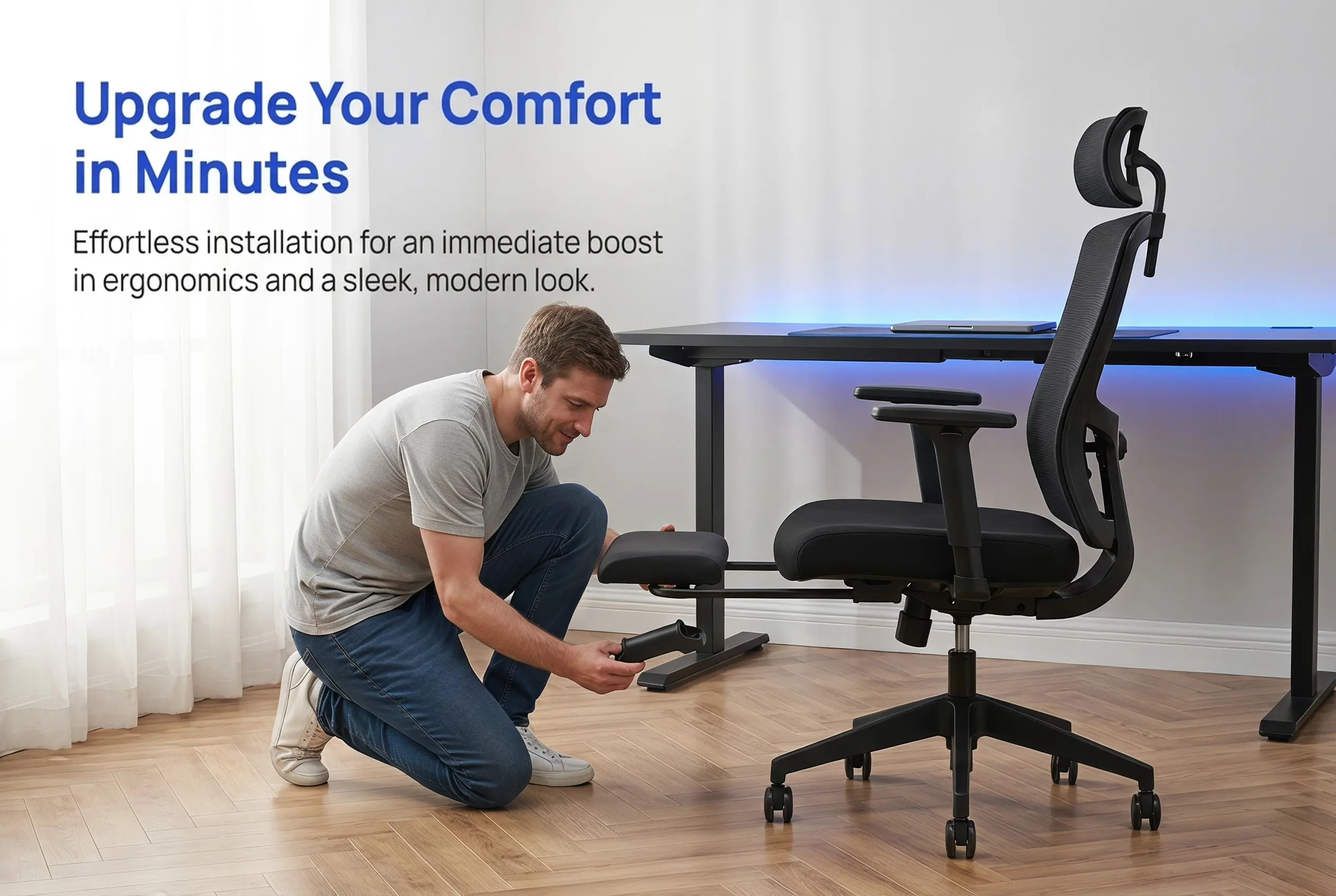 4Pcs Recliner Chair Footrest Slider Ergonomic Attachment Replacement Parts Comfortable Office Seat Footrest Chair Supply