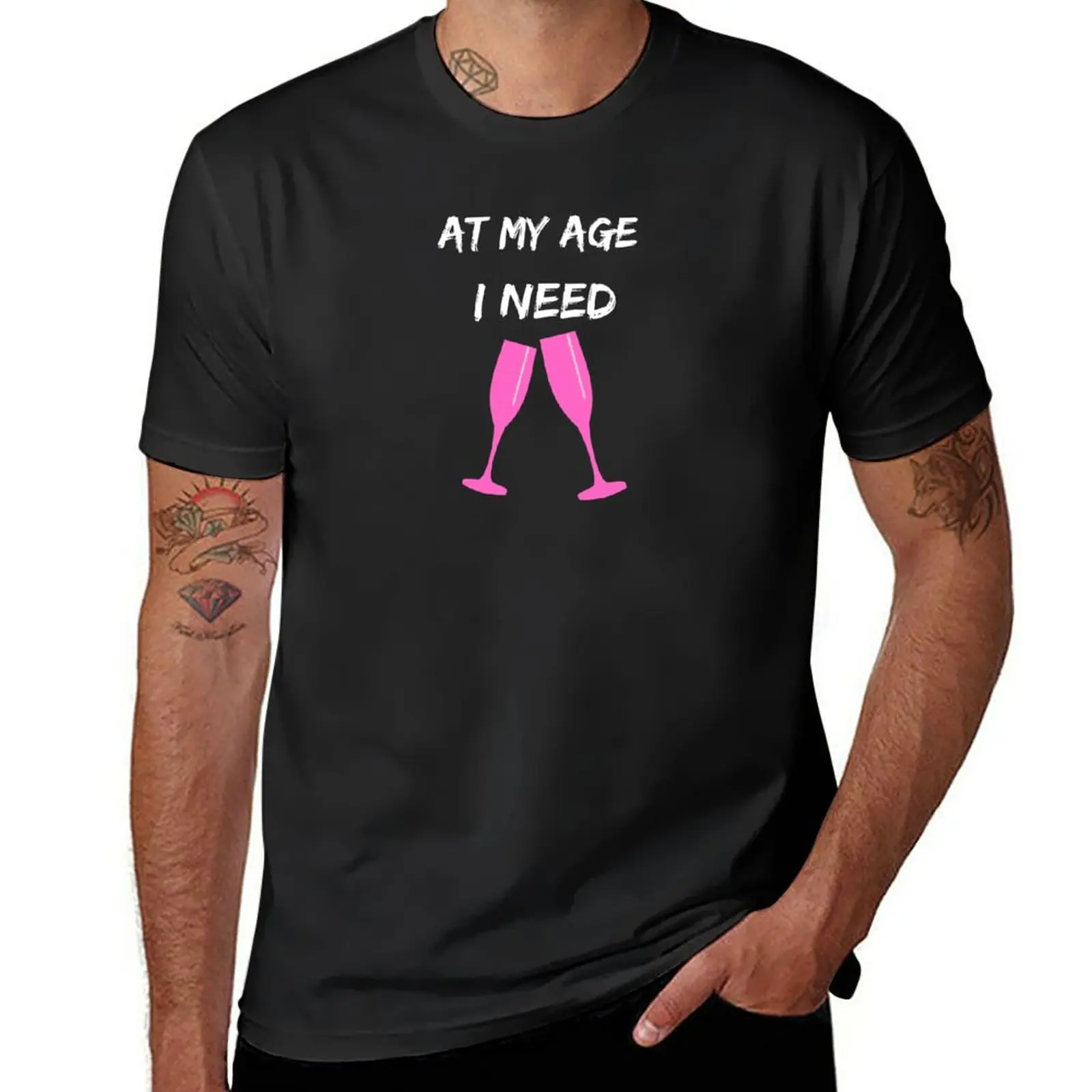 

New At my age i need glasses T-Shirt Blouse Short sleeve oversized t shirt Oversized t-shirt t shirts for men