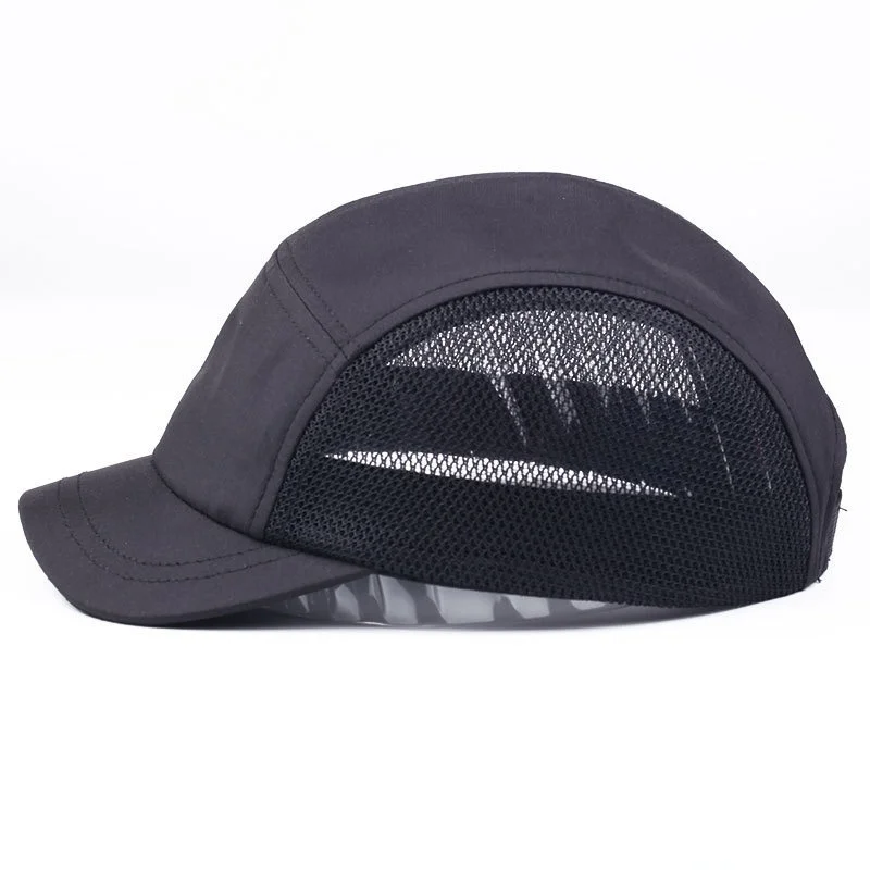 Mesh Trucker Dad Hat 5 Panel Baseball Cap Quick Dry Short Brim Hat Breathable Running Sun Caps Snapback Cap