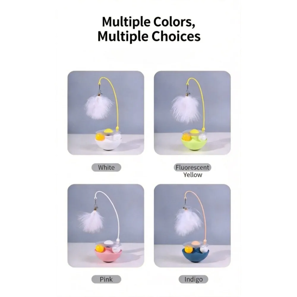 Cat Toy Teaser Wand Self Entertaining Boredom Relief Mint Ball Bell Cat Pet Supplies Interactive Plaything for Kittens view 5