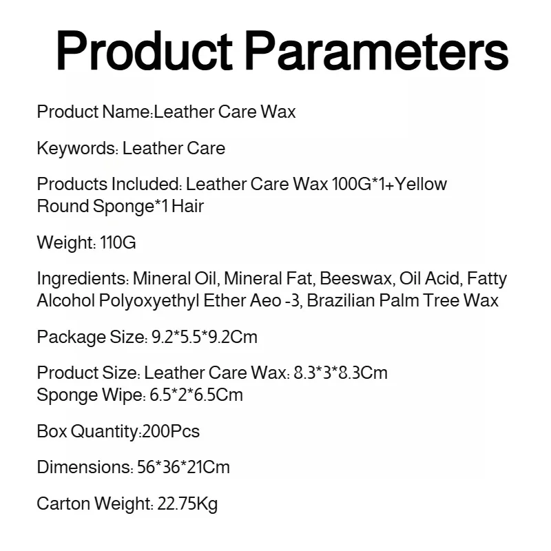 Leather Care Wax Repairs Scratches Cracks Removes Stubborn Dirt Prevents Cracking Leather Refurbishment Polishing Paste - view 6