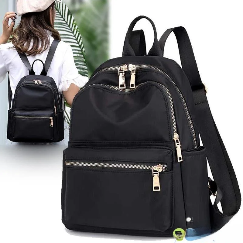 

Fashionable Oxford Cloth Dual-Shoulder Bag Women's Travel Backpack Canvas Bag Versatile Book Bag Lightweight Waterproof