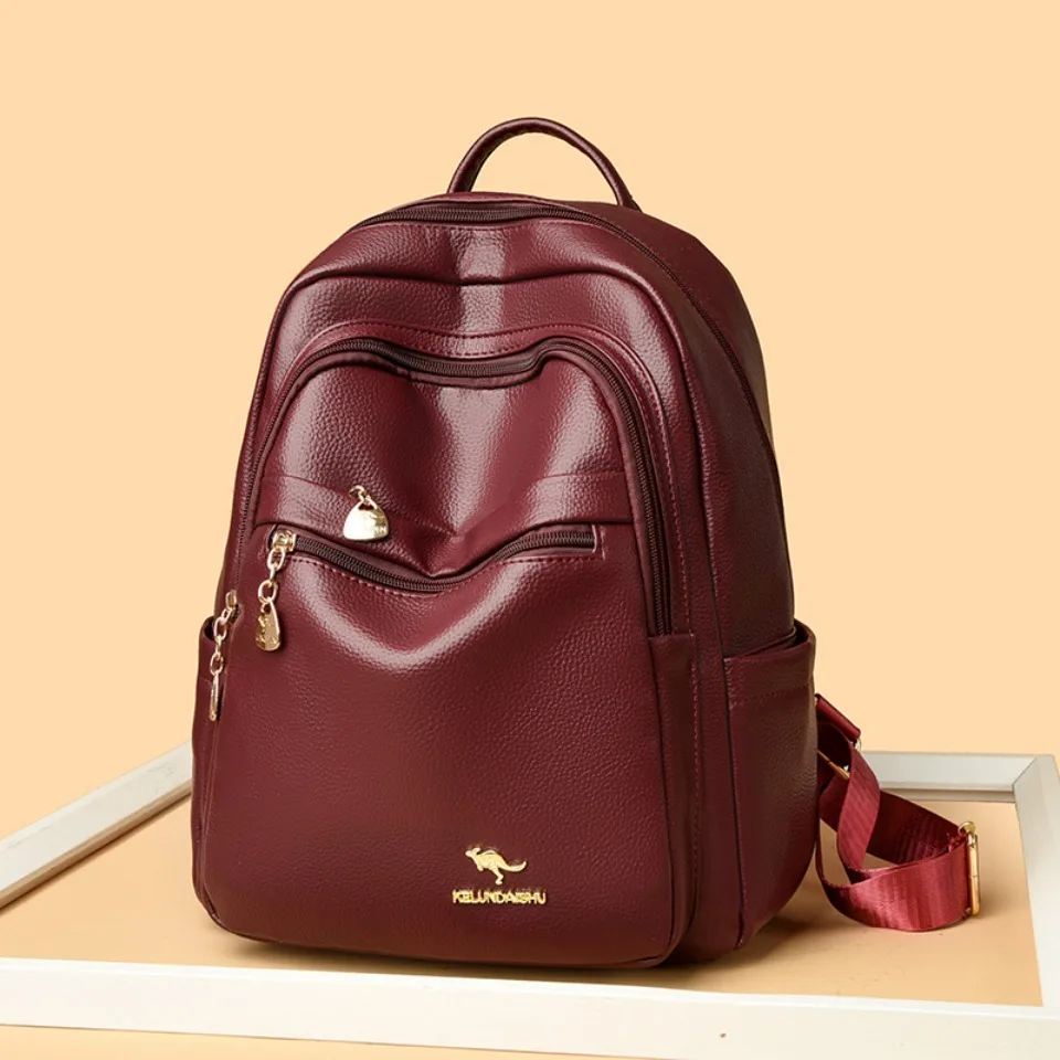 Ladies Casual Back Pack Designer High Quality Leather Women Shoulder Bag Luxury School Bags Large Capacity Backpacks Daily Use