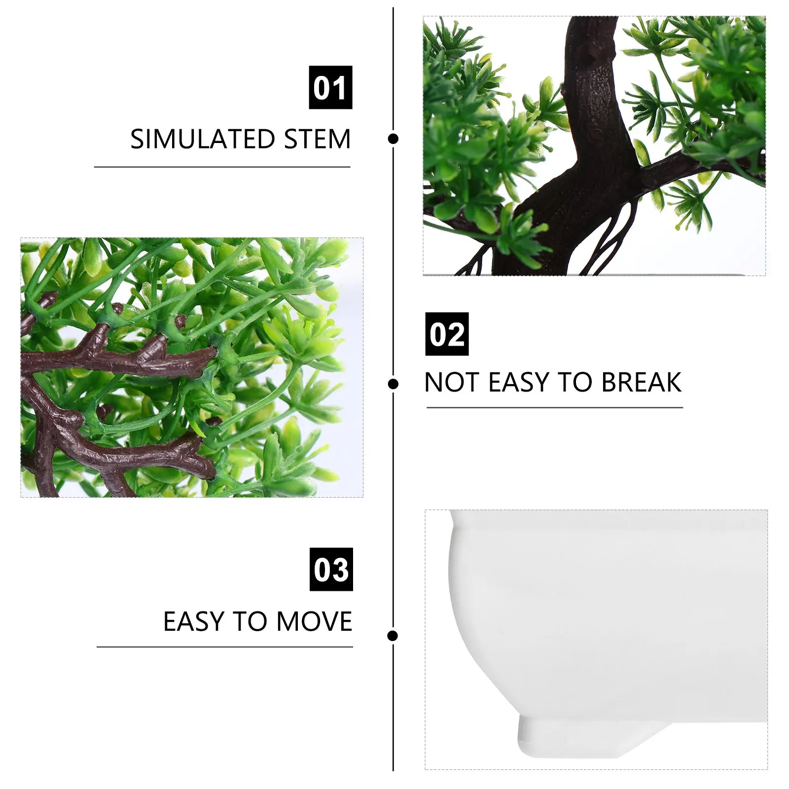 

Imitated Plant Bonsai Fake Potted Plant Premium Material Simulation Green Plants Home Desktop Decor Simulated Plants