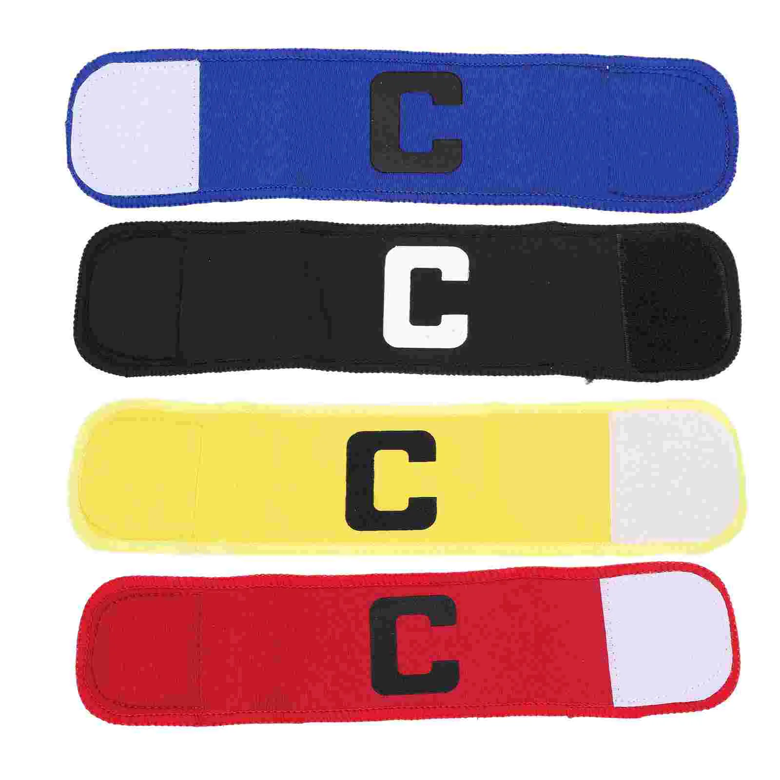 4 PCS Captain Armband Emblems Sports Armbands for Football Match Elasticity Long Sleeve Captain's Sign Captains