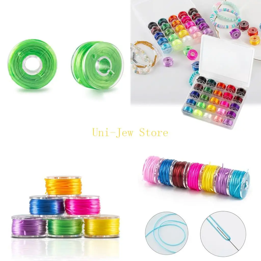

40GB Vibrant Colors Bobbins and Sewing Threads Combo Accessory for Sewing Enthusiasts