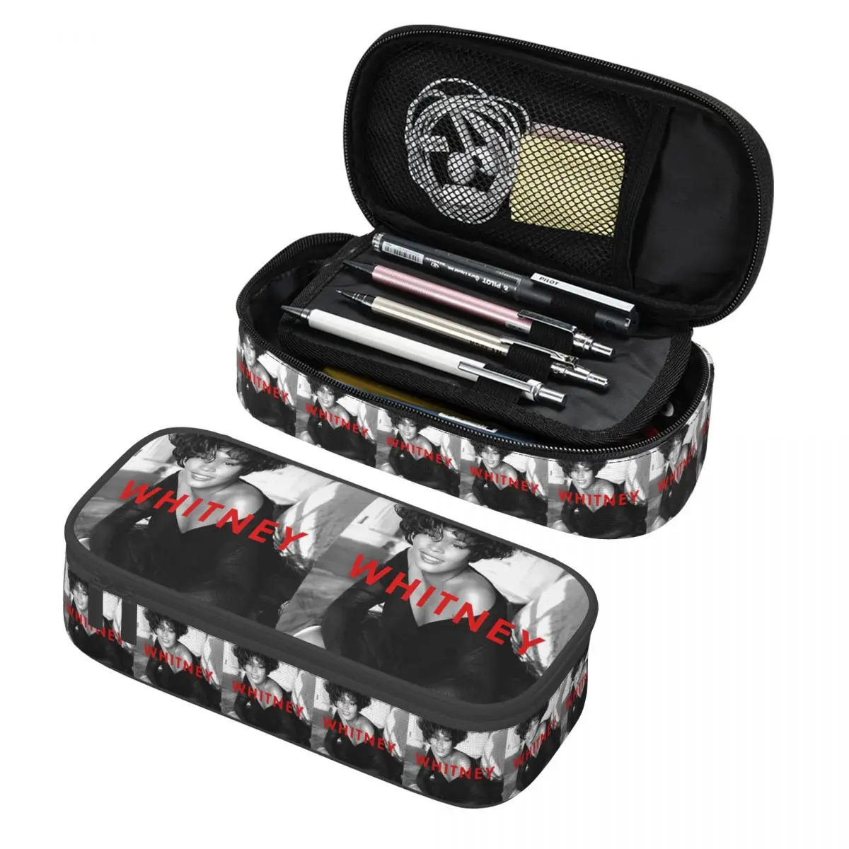 

Vintage Whitney Houston Inspired Pencil Case Pencil Pouch Storage Stationery Supplies Large Storage Pen Box Pencil Bag for Kids