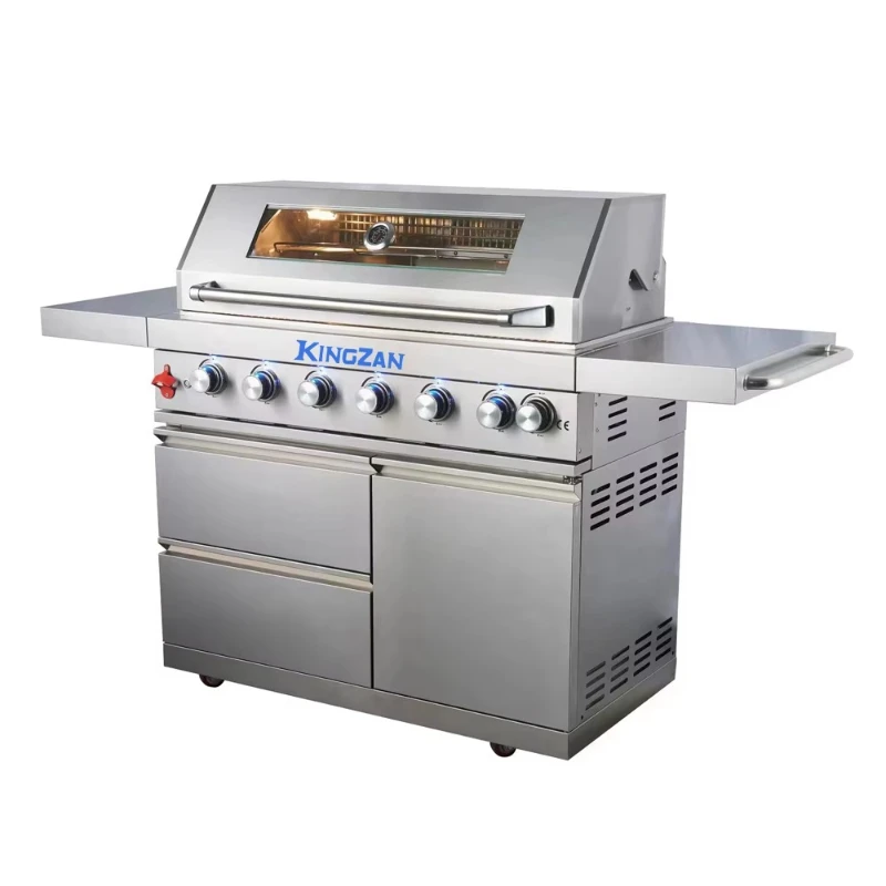 

Modern Korean Stainless Steel Outdoor Kitchen Cabinet New Comprehensive Garden BBQ Propane Gas Carbon Island