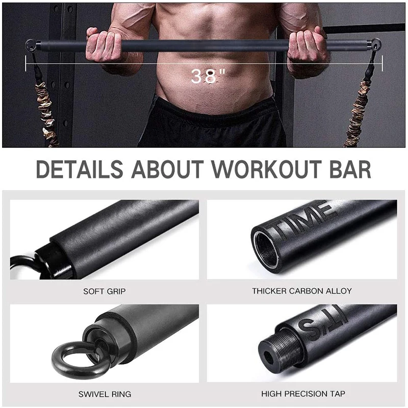 Adjustable Resistance Bands Bench Press Pull rope Chest Builder Workout Equipment Arm Expander Resistance Training for Home Gym