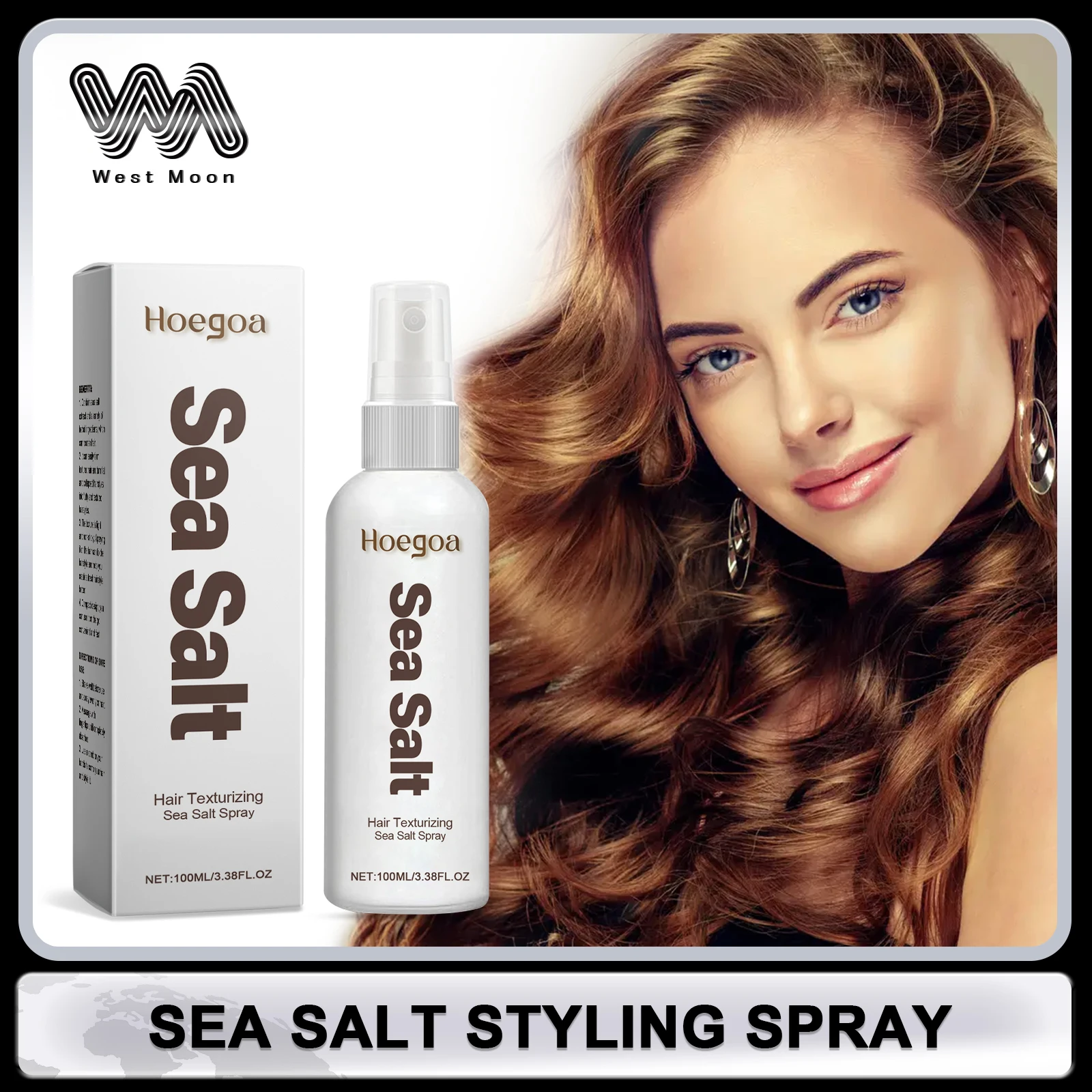 Sea Salt Spray for Hair Refreshing Oil Control Dry Hair Spray Wash-Free Fast Fluffy Improve Thickness Air Feeling Shaping Spray