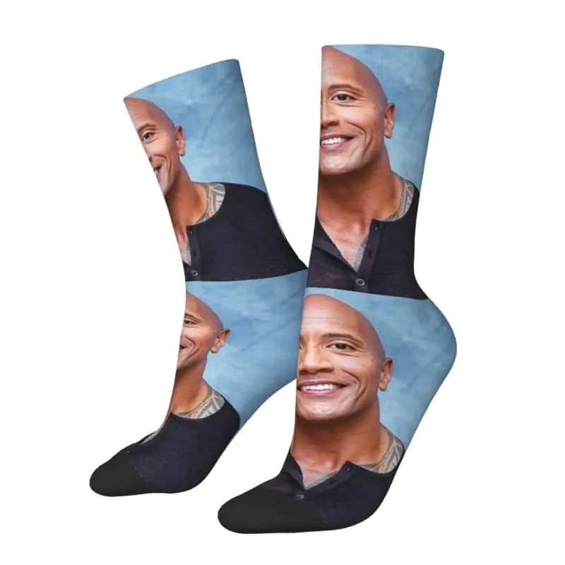 Dwayne The Rock Johnson Men's Crew Socks Unisex Kawaii 3D Print Dress Socks