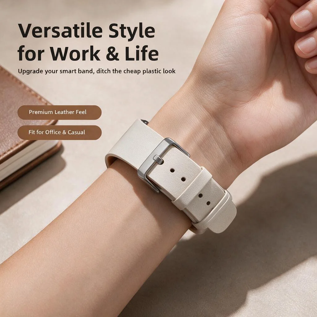 garmin-cirqa-genuine-leather-wristband-premium-elegant-replacement-strap-adjustable-fashion-bracelet-for-men-women-daily-wear