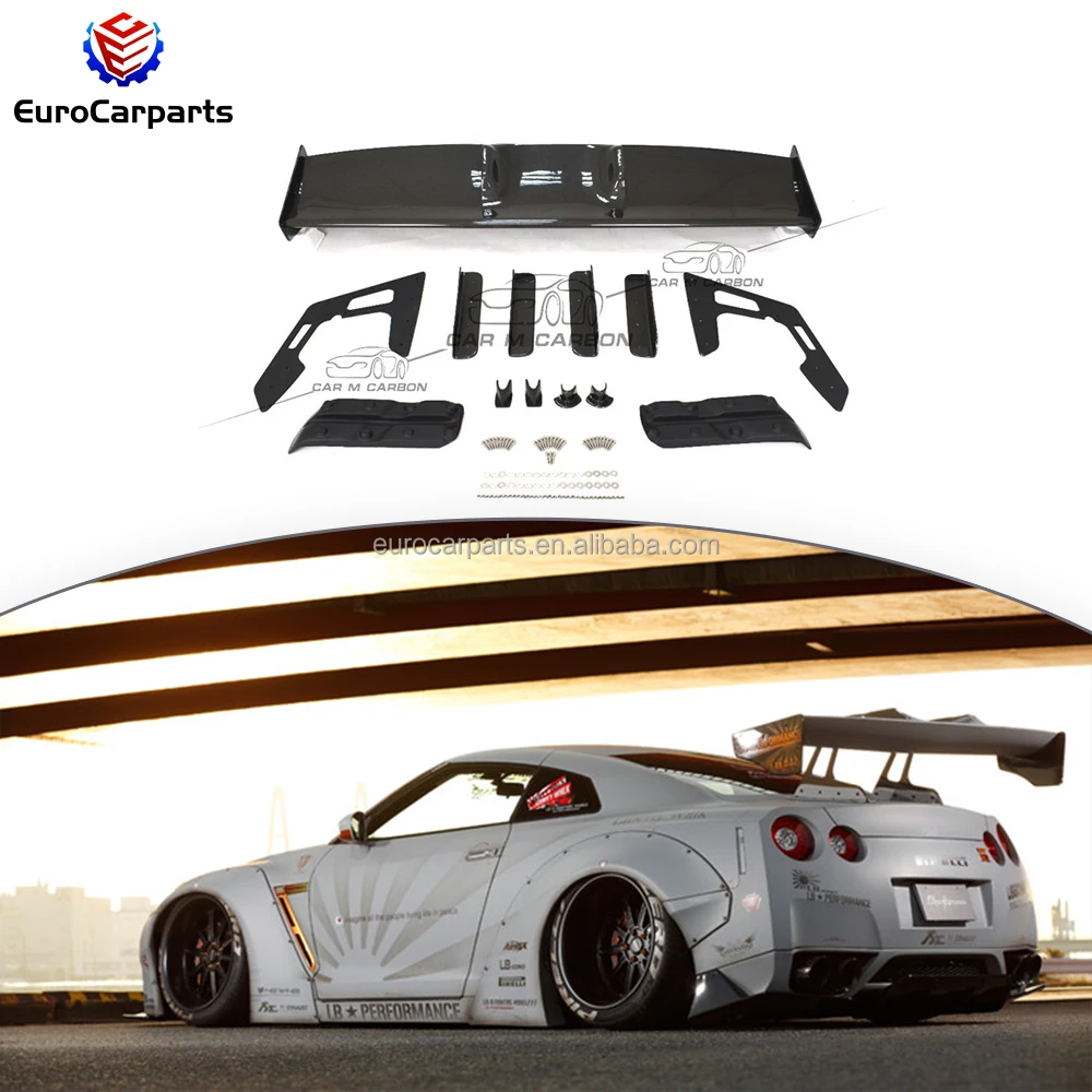GTR R35 Carbon Fiber Material Car Body Kit Rear Wing Fit for GTR R35 LB Performance Rear Spoiler Car Accessories Tuning Parts