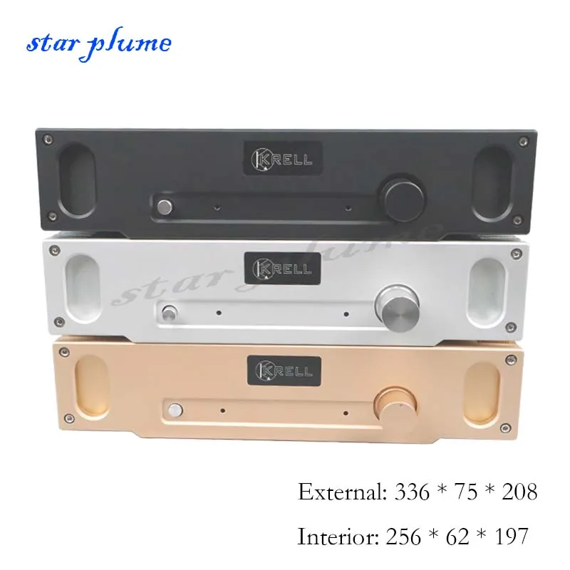 

1969 All-aluminum Power Amplifier Shell, Class A Chassis 336*75*208 Aluminium Amplifier Chassis Enclosure Case DIY Shell