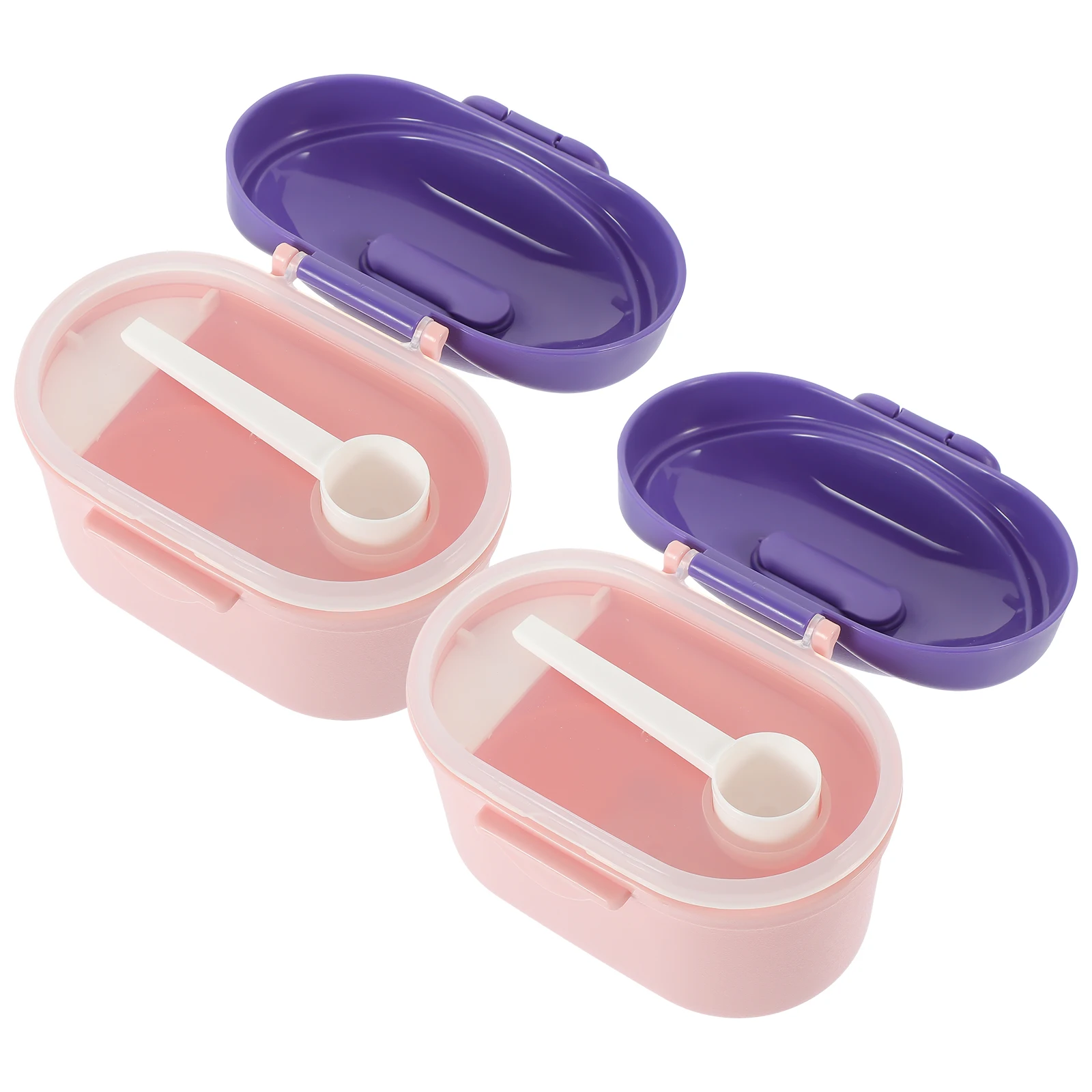 

2 Pcs Powder Storage Box Baby Feeding Container Formula Formula Dispenser Holder Sealed PP Portable Travel Dispenser