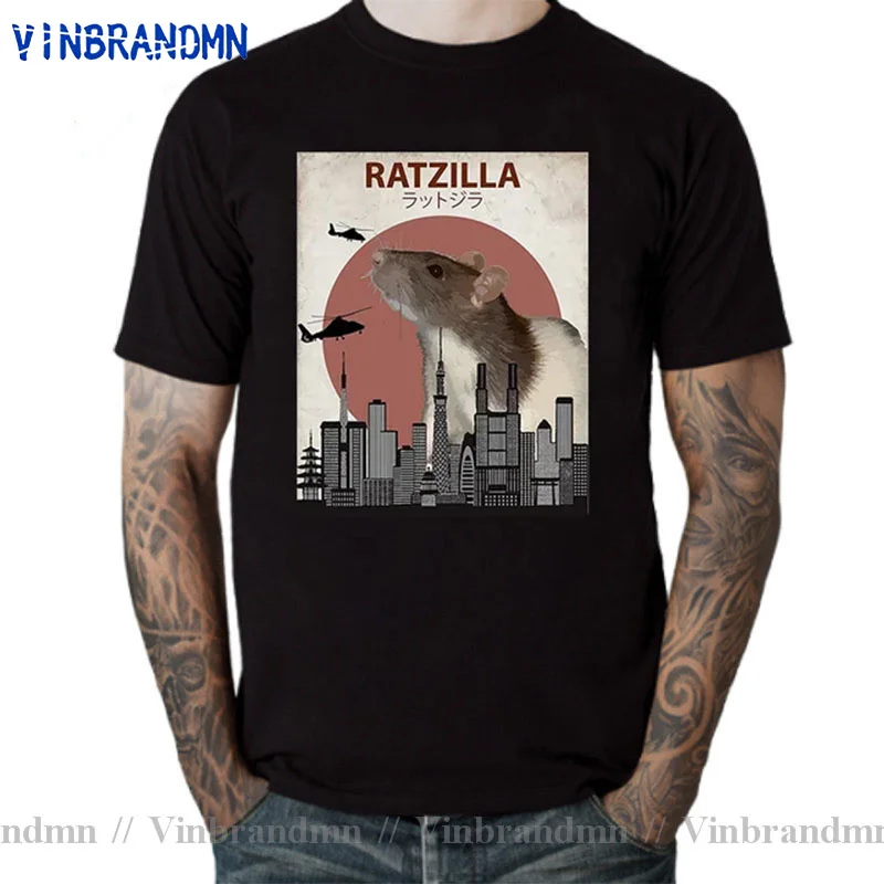 Футболка мужская хлопковая, модная рубашка с забавной крысой, подарок для любителей японской мыши, крутая, летняя
