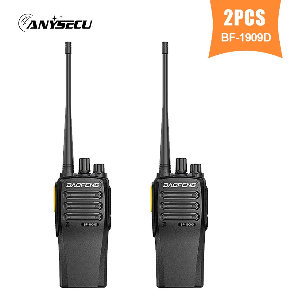 2PCS BF1909 Upgrade Baofeng BF-1909D Long Range Walkie Talkie UHF Two Way Radio Encryption 10KM 2600mAh 32 Key Configurations