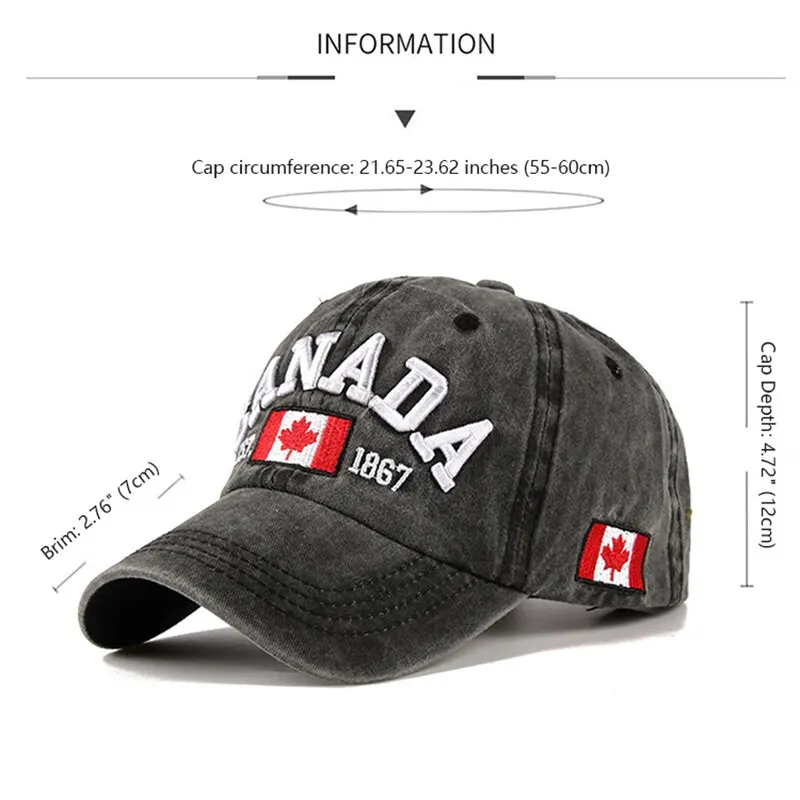 Men And Women Letters Fashion Trend Hat CANADA Letters Baseball Cap Cotton Versatile Baseball Cap