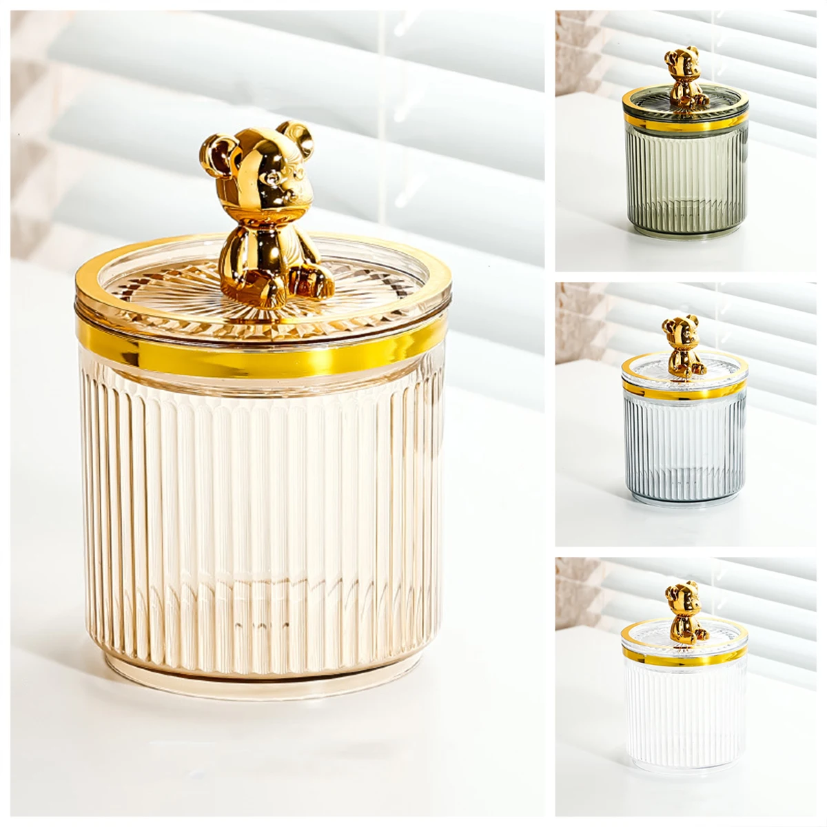 Creative Bear Toothpick Box Cotton Swab Storage Box Toothpick Holder Container Toothpick Dispenser Kitchen Storage Gadgets