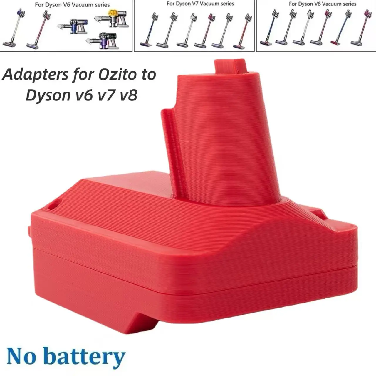 

Адаптер 3-в-1 для преобразования аккумулятора Ozito 18В в пылесосы Dyson V6 V7 V8