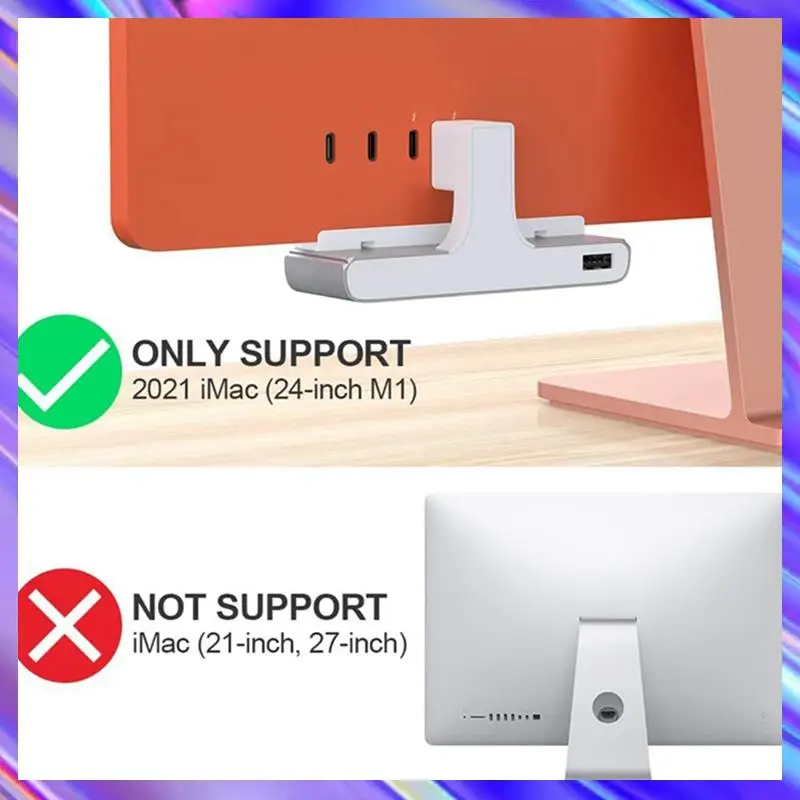 

6 In 1 Type-C USB C Hub TF SD Card Reader For Imac Ipad Hub Docking Station USB C For Laptops Support SD TF Card