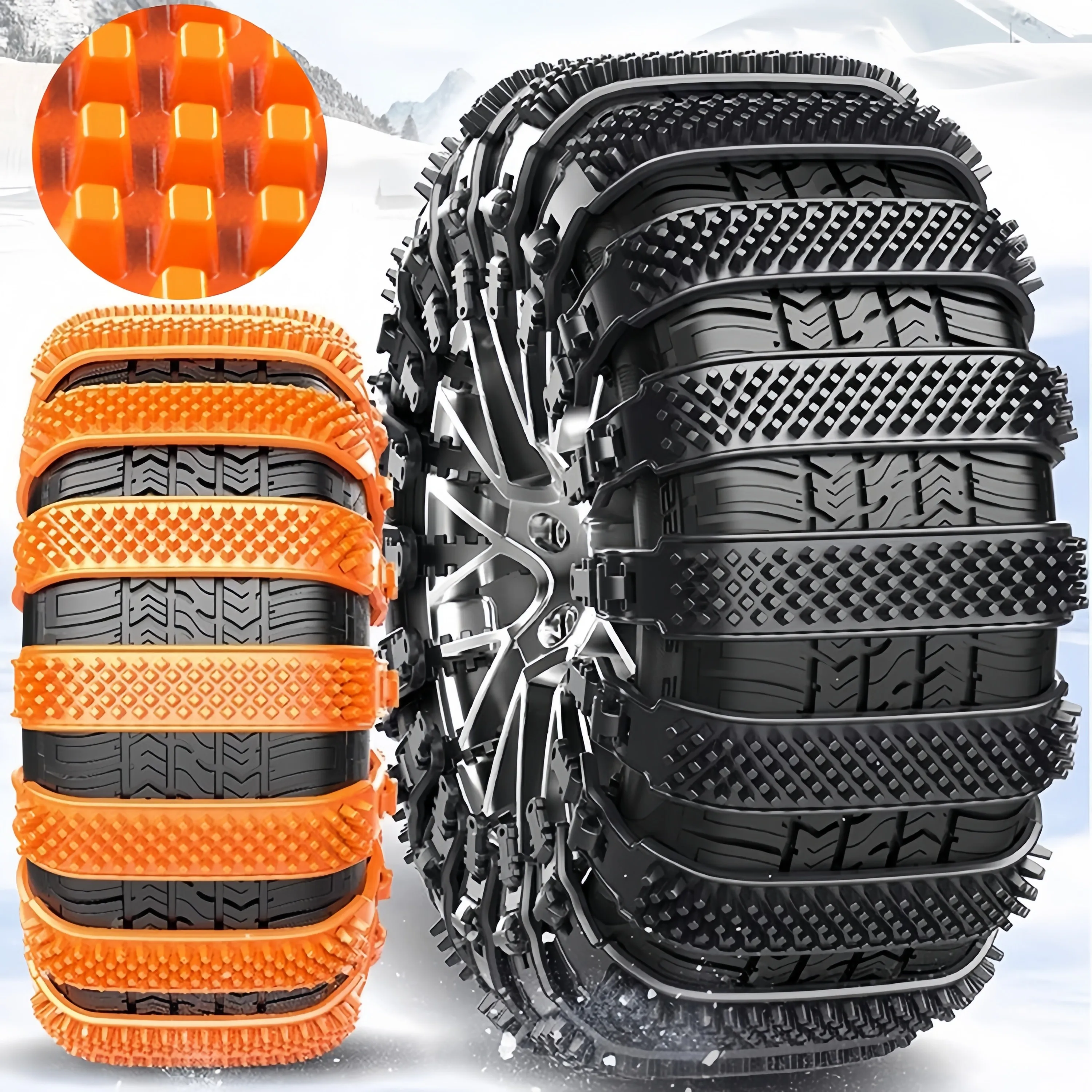 Car Tire Chains Winter Snow Anti-Skid Tyre Cable Ties Auto Outdoor Snow Tire Tyre Anti Skid Chain Emergency Accessories