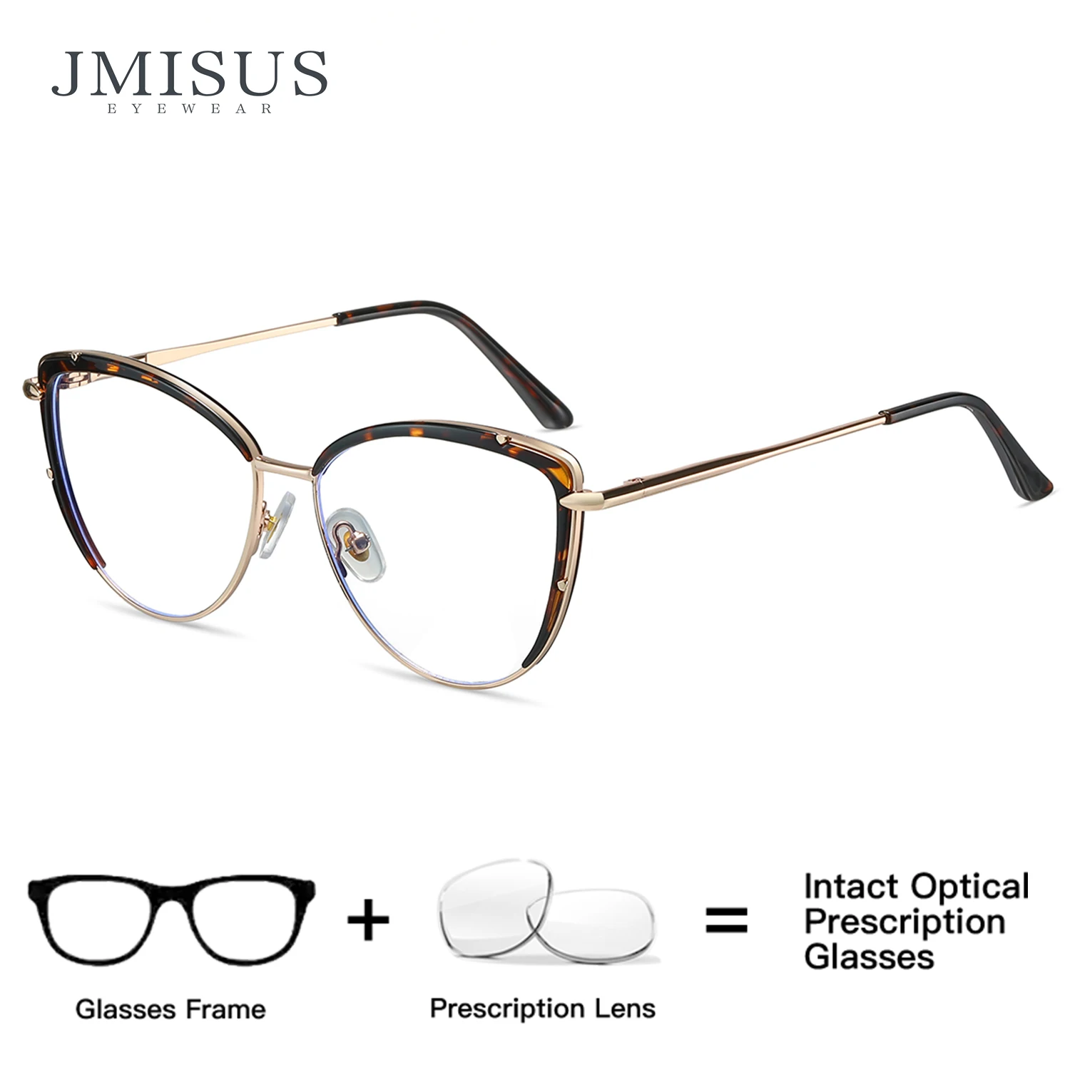 

JMISUS Fashion Cat Eye Prescription Glasses Woman Butterfly Optical Eyeglasses Progressive Photochromic Sunglasses