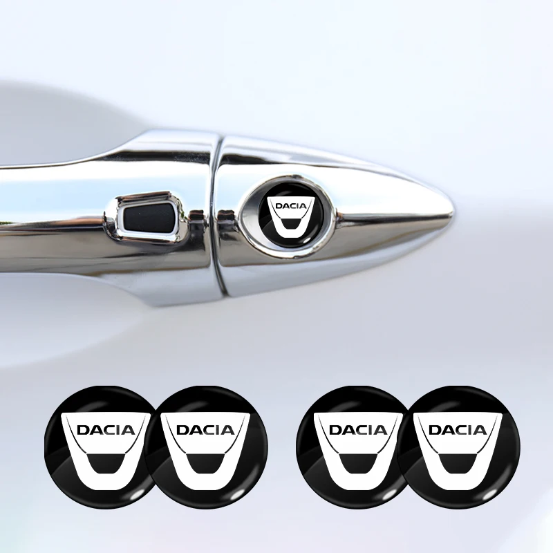 

15mm Car keychain sticker door keychain sticker central control sticker For Dacia Duster Logan MCV Sandero Stepway Dokker Lodgy