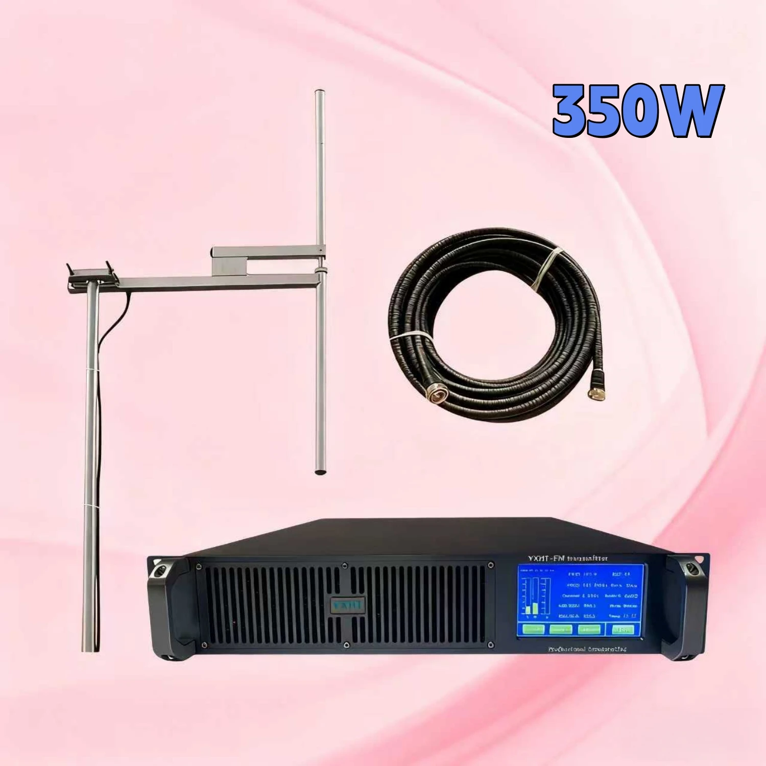 

HP- Outstanding Brand 2U, 350W All-in-One FM Transmitter Kit for Radio Broadcasting for Campuses & Churches